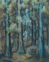 Trees in Greens and Blues